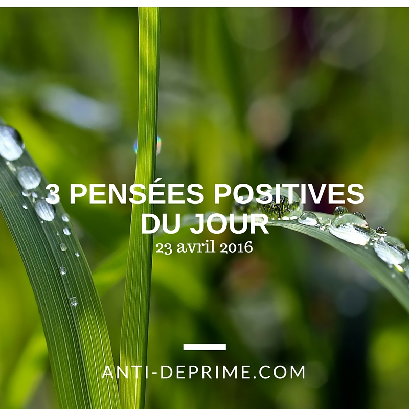 Pens Es Positives Du Jour Avril Cultivons L Optimisme