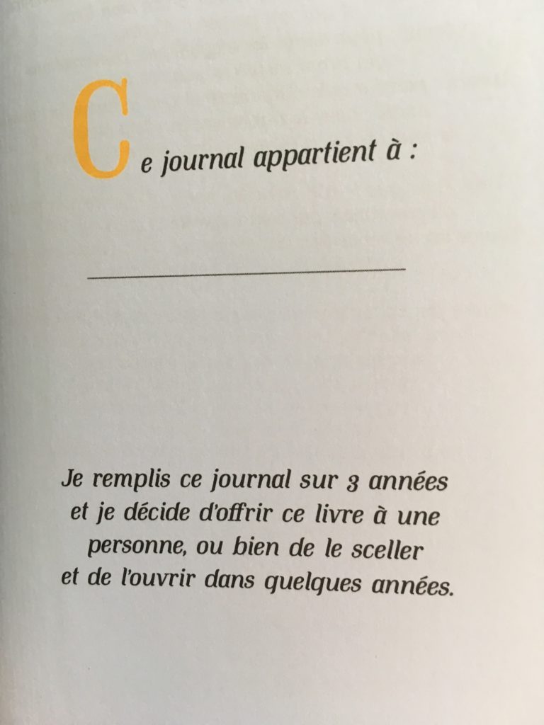 Ans De Pens Es Positives Un Journal Offrir Et Soffrir Pour