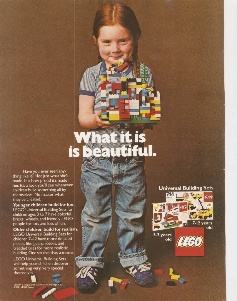 Lego ad from 1981 What it is is beautiful - Imgur