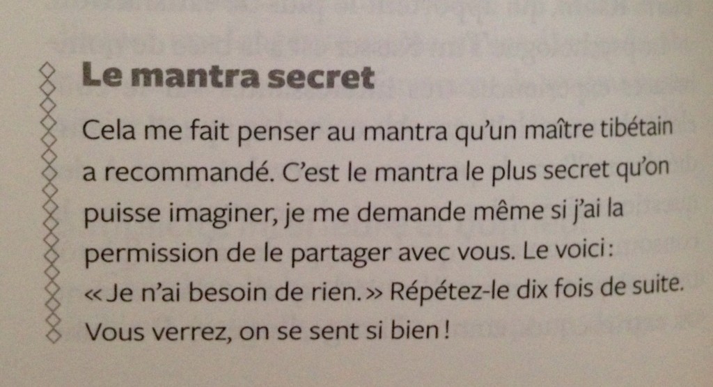 mantra secret de Matthieu Ricard
