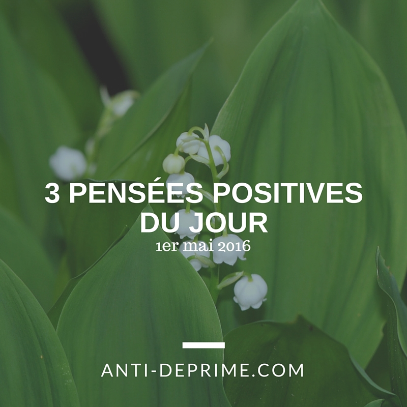 3 Pensees Positives Du Jour 1er Mai 16 Cultivons L Optimisme