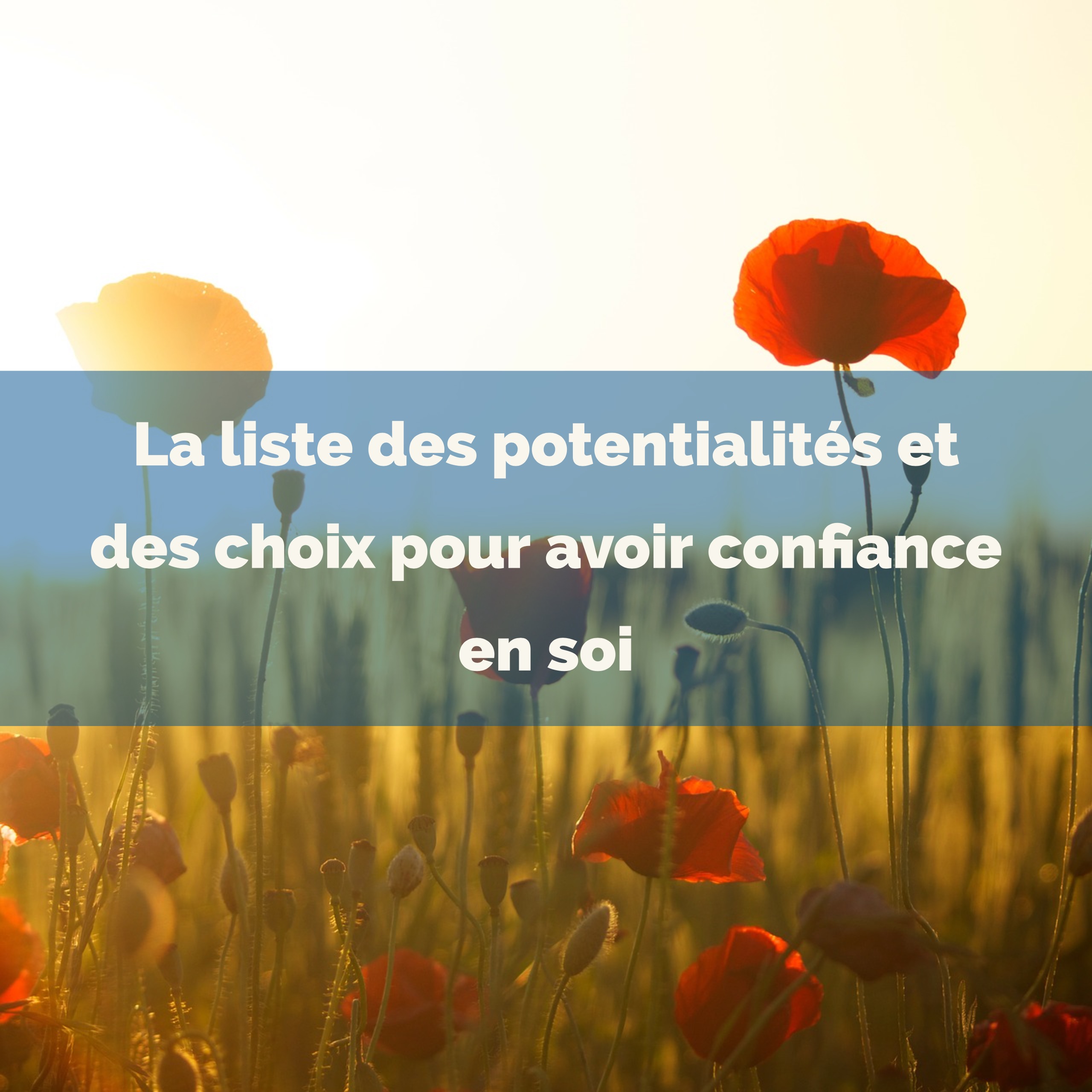 La Liste Des Potentialites Et Des Choix Pour Avoir Confiance En Soi Cultivons L Optimisme