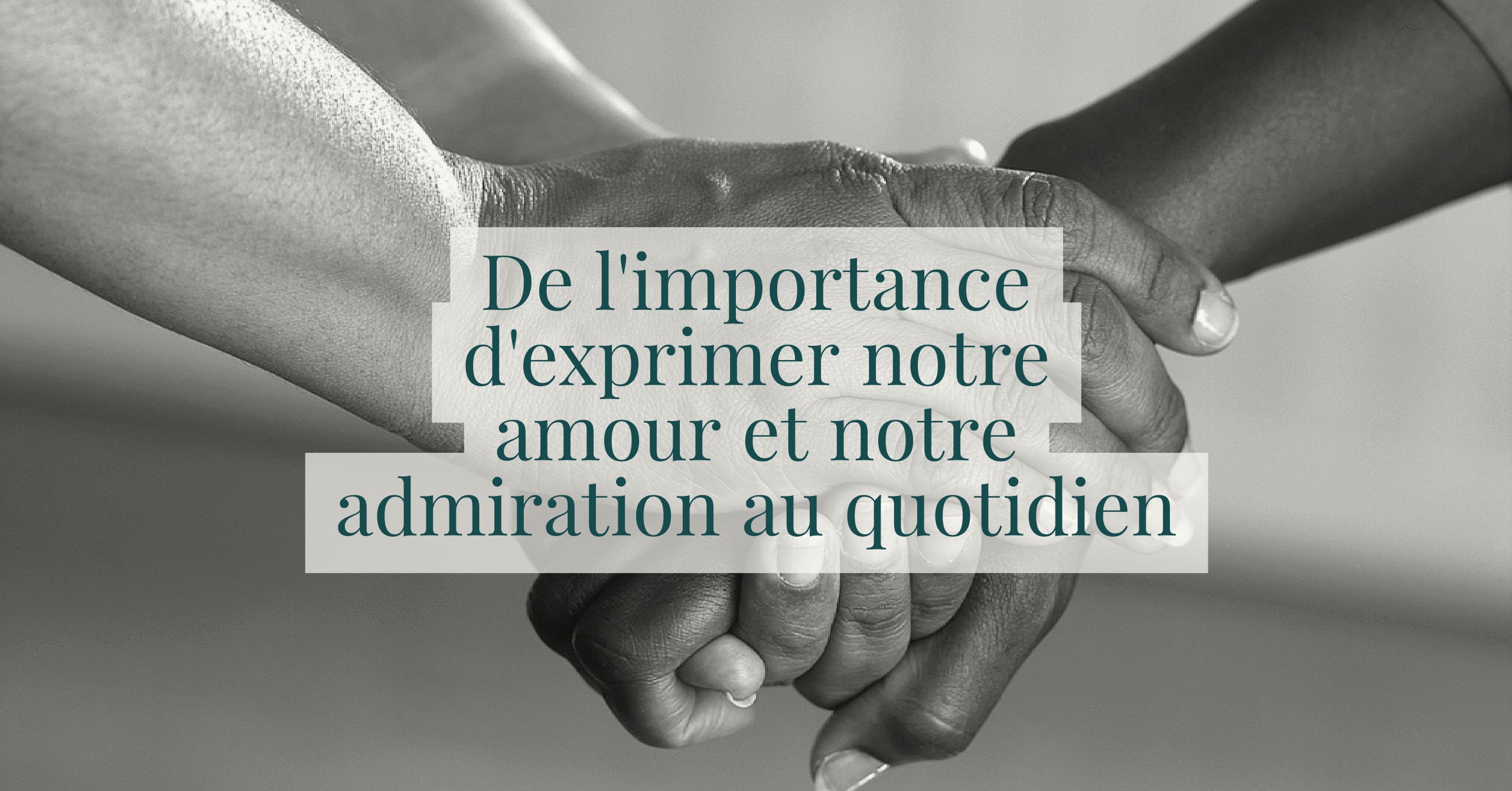 De L Importance D Exprimer Notre Amour Et Notre Admiration Au Quotidien Cultivons L Optimisme