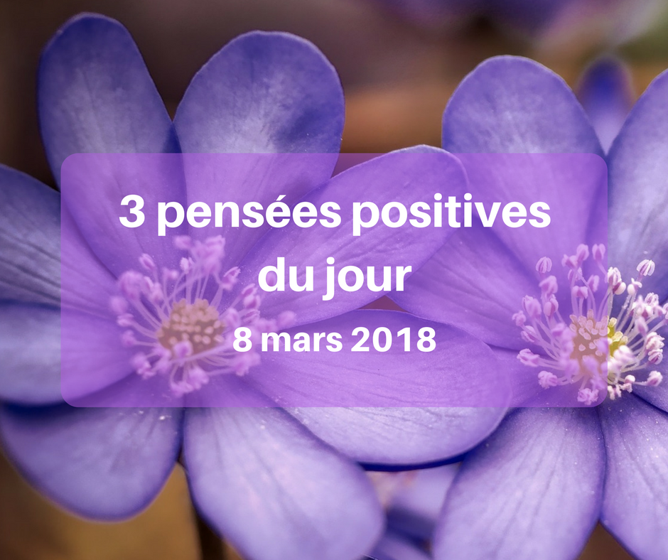 3 Pensees Positives Du Jour 9 Mars 18 Cultivons L Optimisme